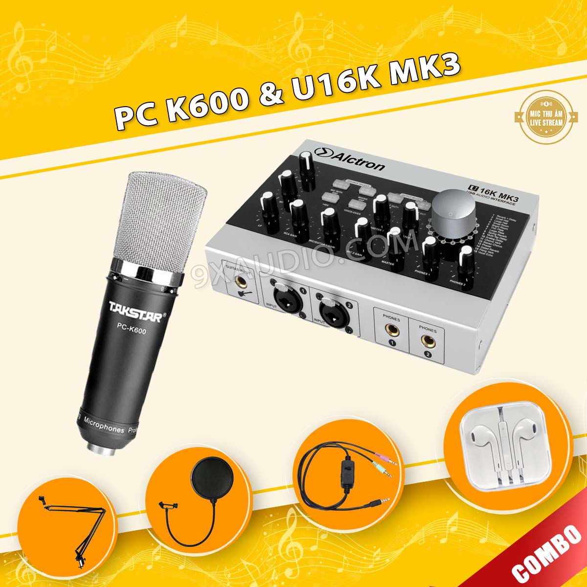 mic thu âm pc k600 u16k mk3 full 106